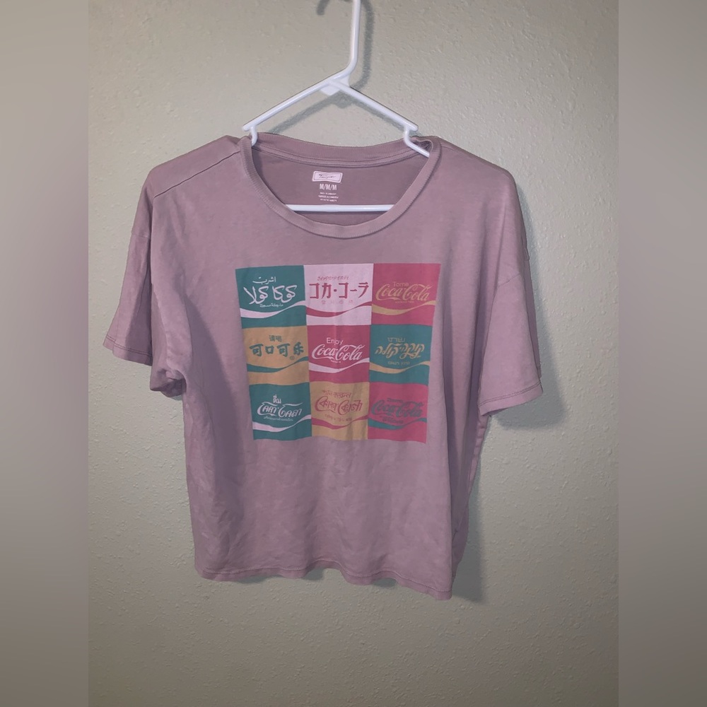 Tailgate Coca Cola Tshirt, Purple, Design, Size Medium